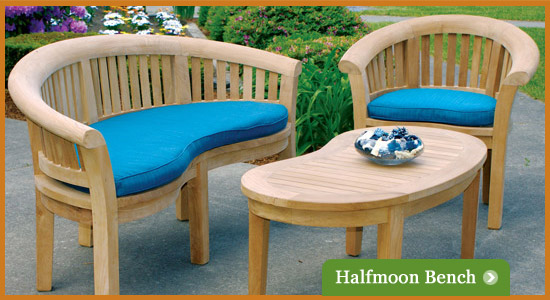 Half Moon Bench Set
